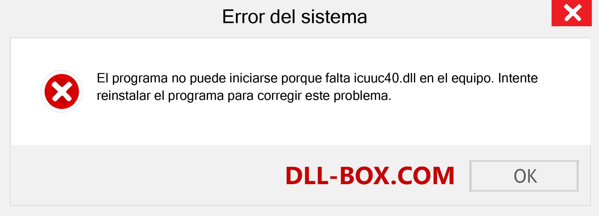 ¿Falta el archivo icuuc40.dll ?. Descargar para Windows 7, 8, 10 - Corregir icuuc40 dll Missing Error en Windows, fotos, imágenes